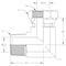 World Wide Fittings Male Pipe To Female Pipe Swivel 90 Deg. Elbow 9405X04X06 - alternate 2